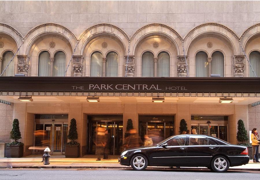 Fachada do Park Central Hotel em Nova York